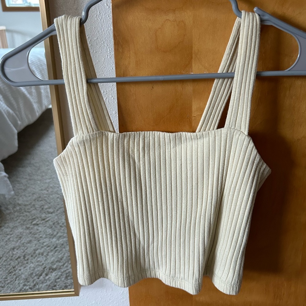 Pastel Yellow Cropped Tank